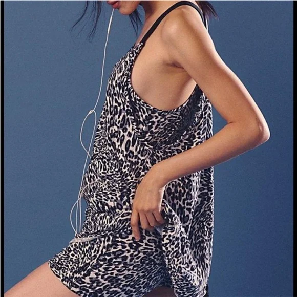 🆕FREE POEPLE HOT SHOT ANIMAL PRINT ROMPER MINI DRESS - Picture 4 of 9